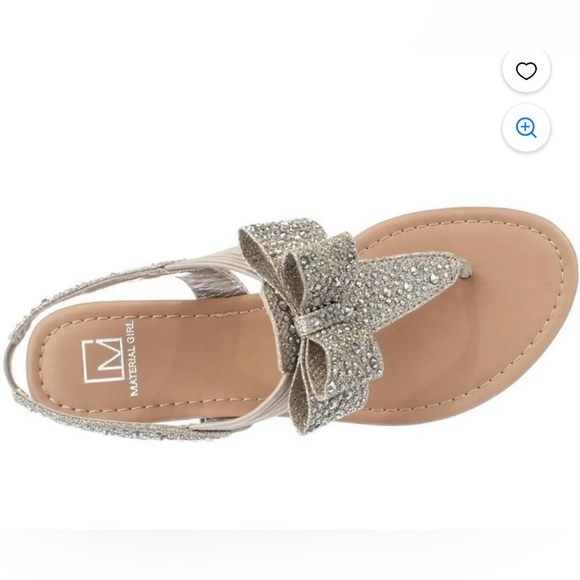 Material Girl Glittery Sandals with Bow - Picture 8 of 9